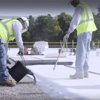 centimark roofing crew installing a roof