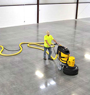 someone polishing a floor