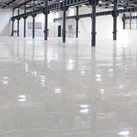 Floor coating in a warehouse installed by Centimark