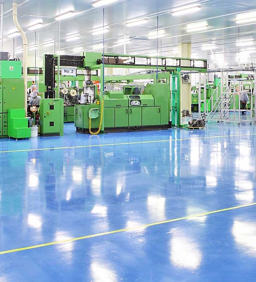 coating in a factory