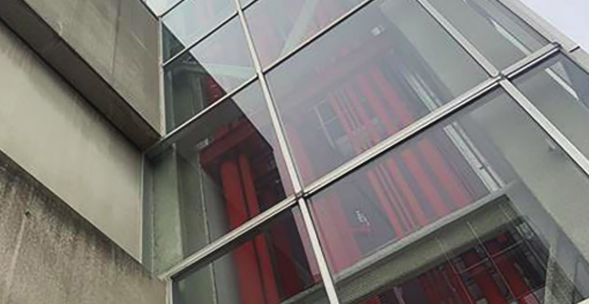 glazing on commercial building